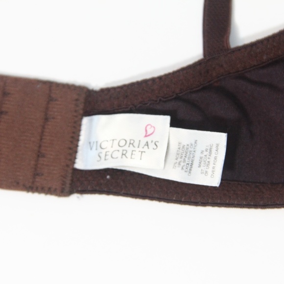 Victoria's Secret Vintage Bra 36D Padded Underwire VS 90s style brown - Picture 5 of 7